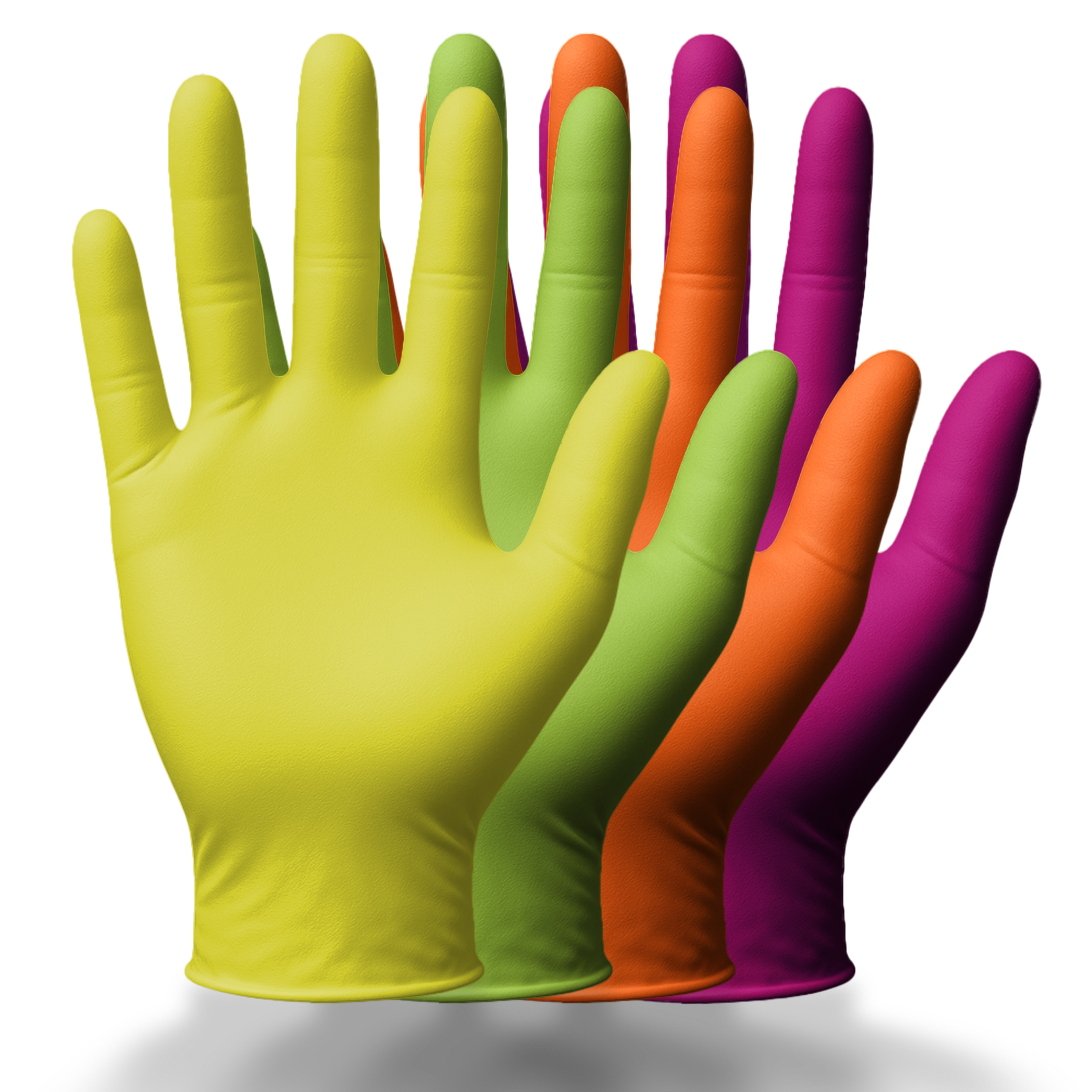 Bunte Premium Nitrilhandschuhe – Style Tutti Frutti 💐 | XS–XL | 96 Stück | Puderfrei & Latexfrei