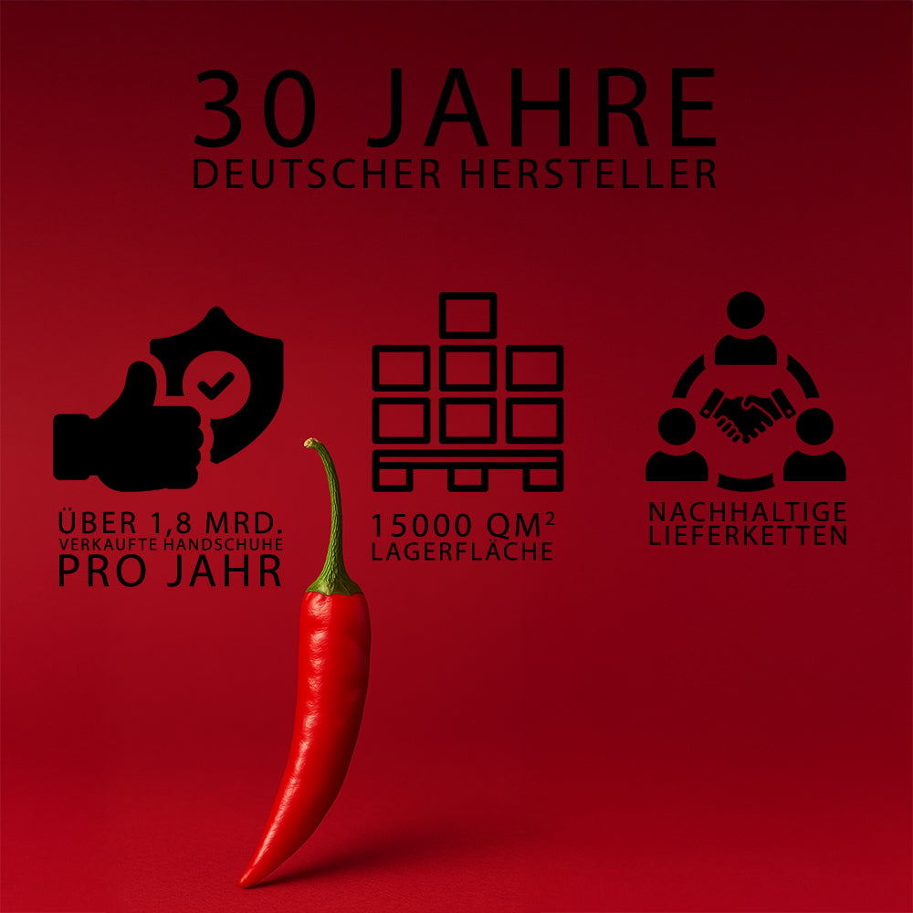 Rote Premium Nitrilhandschuhe – Style Hot Chili 🌶️ | XS–XL | 100 Stück | Puderfrei & Latexfrei