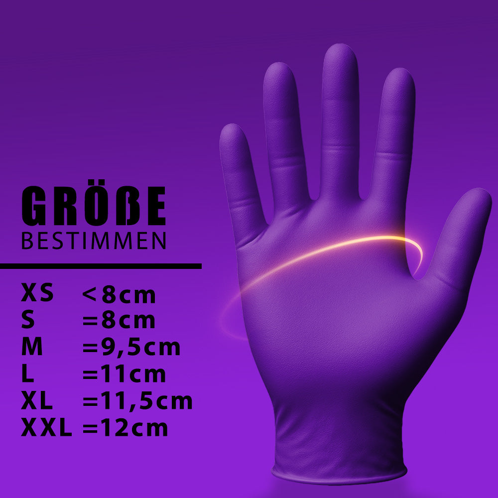 Dunkellila Premium Nitrilhandschuhe – Style Prune 🍇 | XS–XL | 100 Stück | Puderfrei & Latexfrei