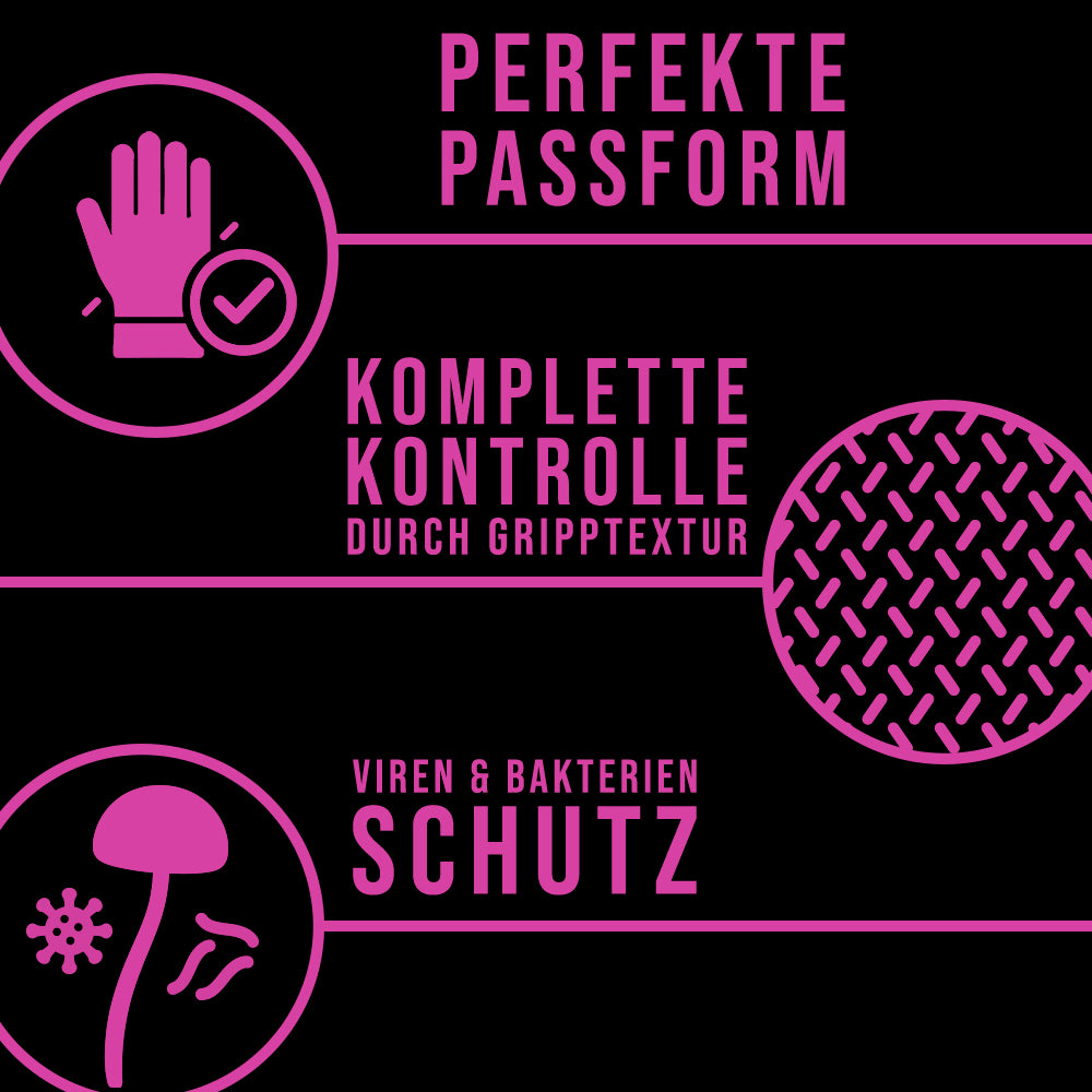 Magenta-Pink Premium Nitrilhandschuhe – Style Grenadine 🩷 | XS–XL | 100 Stück | Puderfrei & Latexfrei