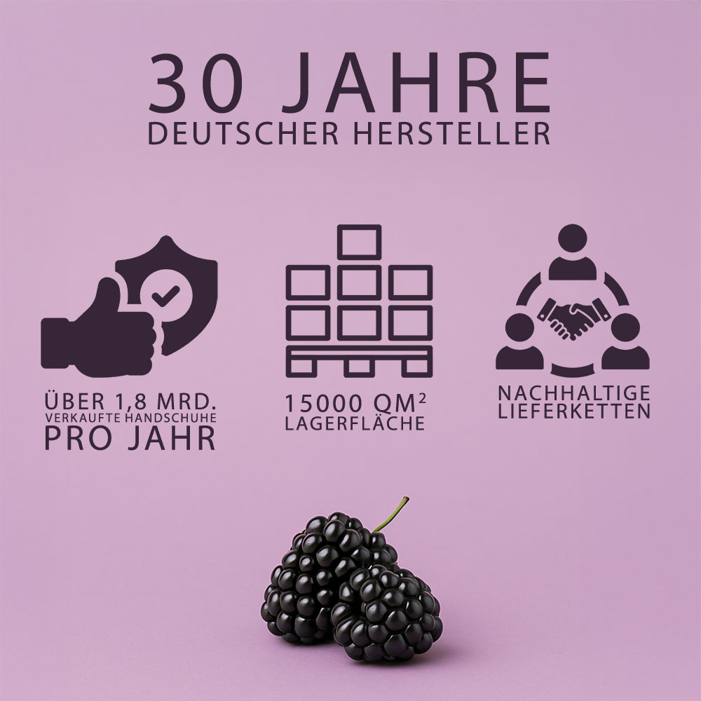 Lila Premium Nitrilhandschuhe – Style Berry 🫐 | XS–XL | 100 Stück | Puderfrei & Latexfrei