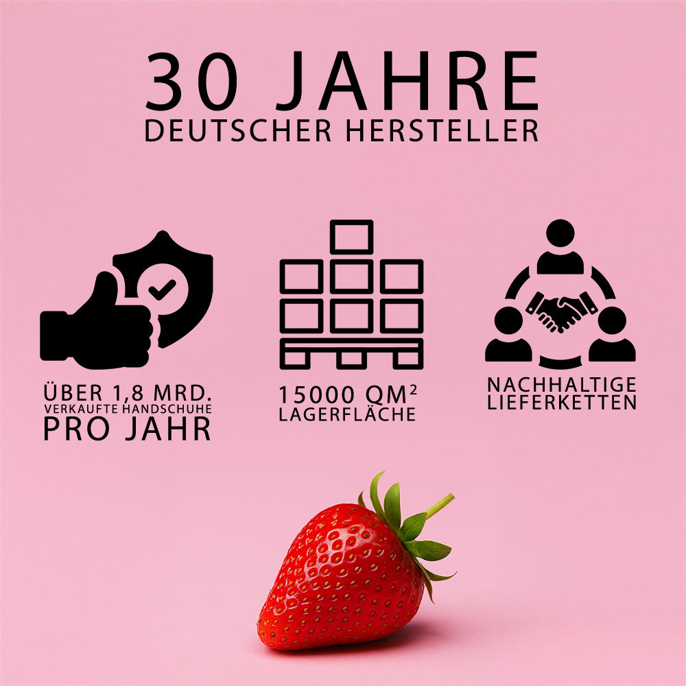 Rosa Premium Nitrilhandschuhe – Style Strawberry 🍓 | XS-L | 100 Stück | Puderfrei & Latexfrei