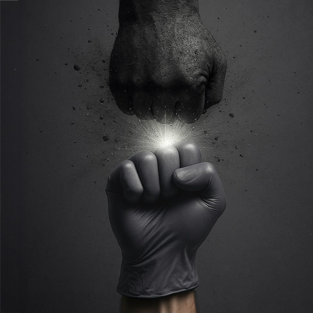 Anthrazit Premium Nitrilhandschuhe – Style Graphite 🩶 | XS–XL | 100 Stück | Puderfrei &amp; Latexfrei