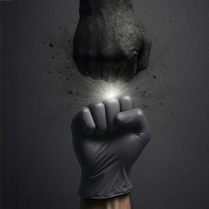 Anthrazit Premium Nitrilhandschuhe – Style Graphite 🩶 | XS–XL | 100 Stück | Puderfrei &amp; Latexfrei