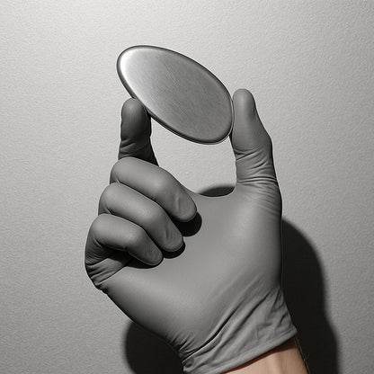 Silbergraue Premium Nitrilhandschuhe – Style Platinum 🩶 | XS–XL | 100 Stück | Puderfrei &amp; Latexfrei