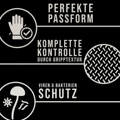 Silbergraue Premium Nitrilhandschuhe – Style Platinum 🩶 | XS–XL | 100 Stück | Puderfrei &amp; Latexfrei