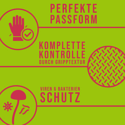 Bunte Premium Nitrilhandschuhe – Style Tutti Frutti 💐 | XS–XL | 96 Stück | Puderfrei &amp; Latexfrei