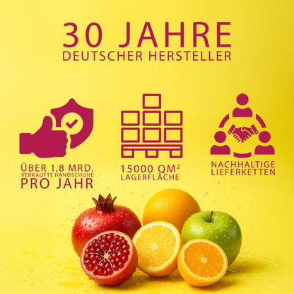 Bunte Premium Nitrilhandschuhe – Style Tutti Frutti 💐 | XS–XL | 96 Stück | Puderfrei &amp; Latexfrei