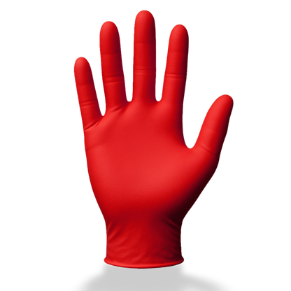 Rote Premium Nitrilhandschuhe – Style Hot Chili 🌶️ | XS–XL | 100 Stück | Puderfrei &amp; Latexfrei