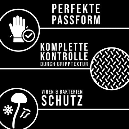 Schwarze Premium Nitrilhandschuhe – Style Black 🖤 | XS–XXL | 100 Stück | Puderfrei &amp; Latexfrei