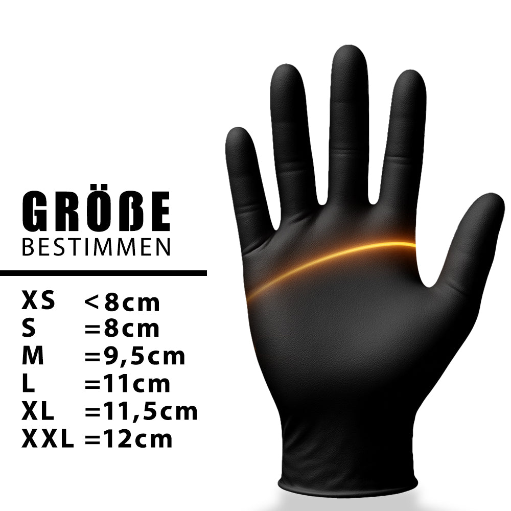 Schwarze Premium Nitrilhandschuhe – Style Black 🖤 | XS–XXL | 100 Stück | Puderfrei &amp; Latexfrei