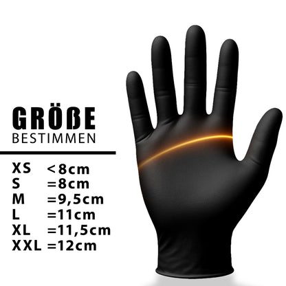 Schwarze Premium Nitrilhandschuhe – Style Black 🖤 | XS–XXL | 100 Stück | Puderfrei &amp; Latexfrei