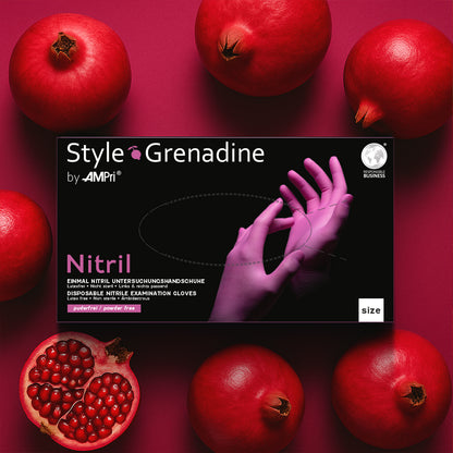 Magenta-Pink Premium Nitrilhandschuhe – Style Grenadine 🩷 | XS–XL | 100 Stück | Puderfrei &amp; Latexfrei