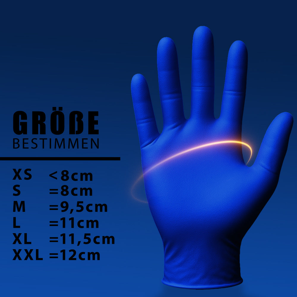 Dunkelblaue Premium Nitrilhandschuhe – Style Blueberry 🫐 | XS–XL | 100 Stück | Puderfrei &amp; Latexfrei