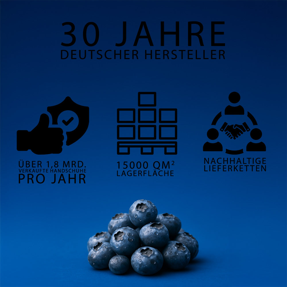 Dunkelblaue Premium Nitrilhandschuhe – Style Blueberry 🫐 | XS–XL | 100 Stück | Puderfrei &amp; Latexfrei