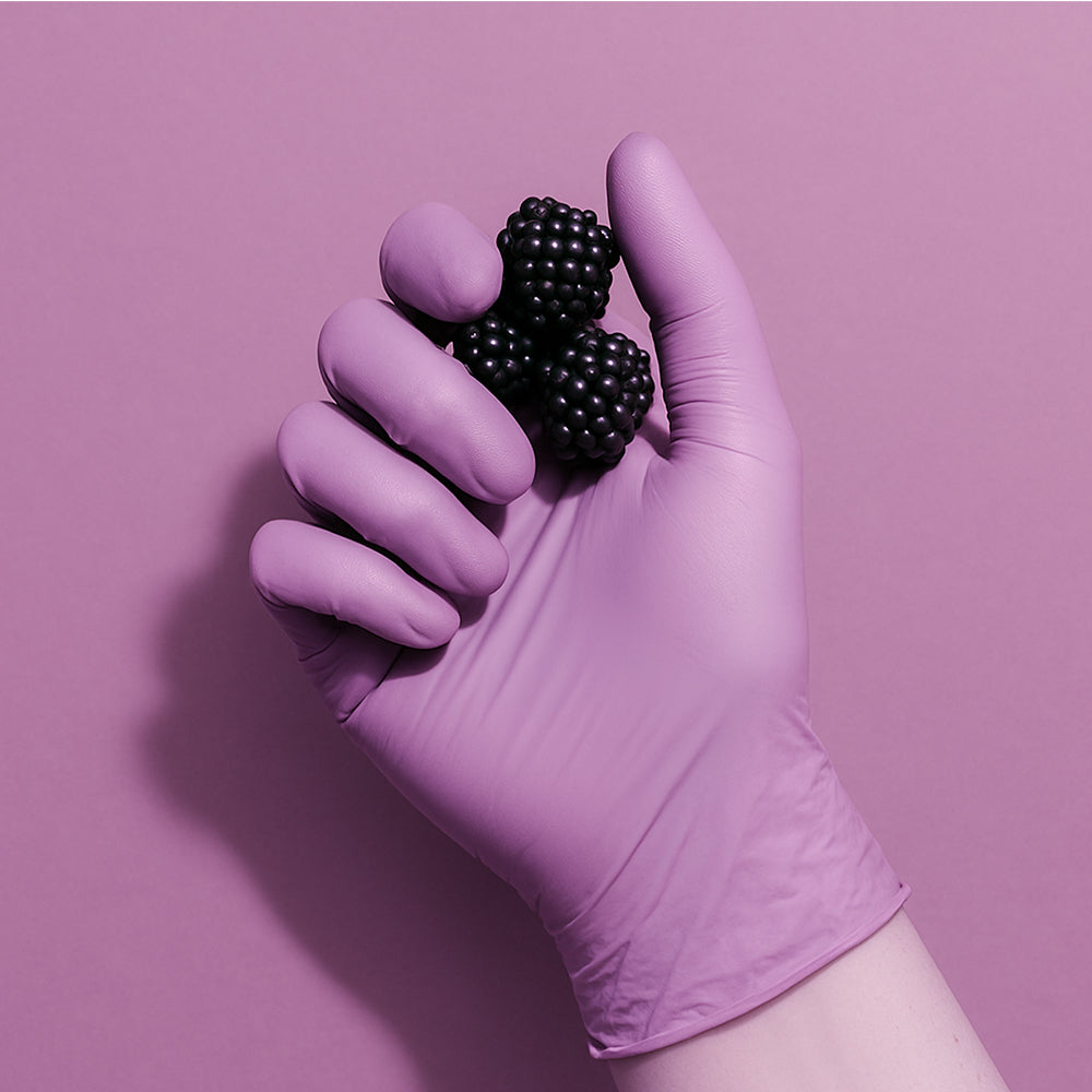 Lila Premium Nitrilhandschuhe – Style Berry 🫐 | XS–XL | 100 Stück | Puderfrei &amp; Latexfrei
