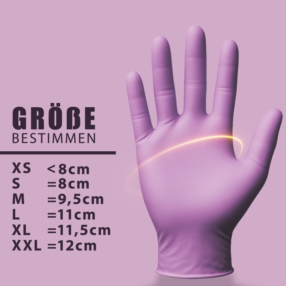 Lila Premium Nitrilhandschuhe – Style Berry 🫐 | XS–XL | 100 Stück | Puderfrei &amp; Latexfrei