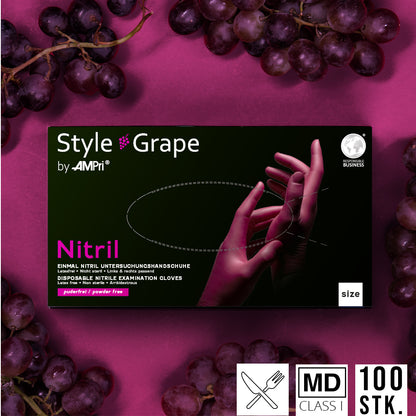 Bordeaux Rot Premium Nitrilhandschuhe – Style Grape 🍇 | XS-XL | 100 Stück | Puderfrei &amp; Latexfrei