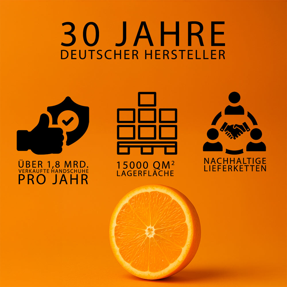 Orange Premium Nitrilhandschuhe – Style Orange 🍊 | XS–XL | 100 Stück | Puderfrei &amp; Latexfrei