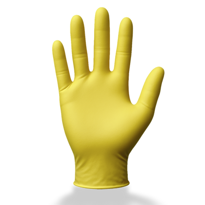 Gelbe Premium Nitrilhandschuhe – Style Lemon 🍋 | XS-XL | 100 Stück | Puderfrei &amp; Latexfrei