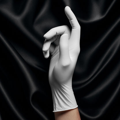 Weiße Nitrilhandschuhe Style White Soft Plus von LEGENDS by AMPri – Produktansicht