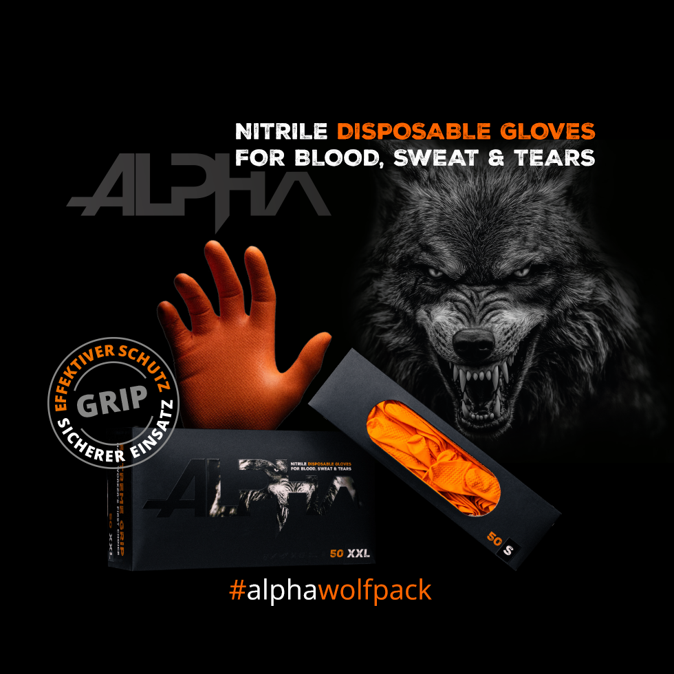 ALPHA EXTREME GRIP | S–XXL | 50 Stück | Massiver Grip